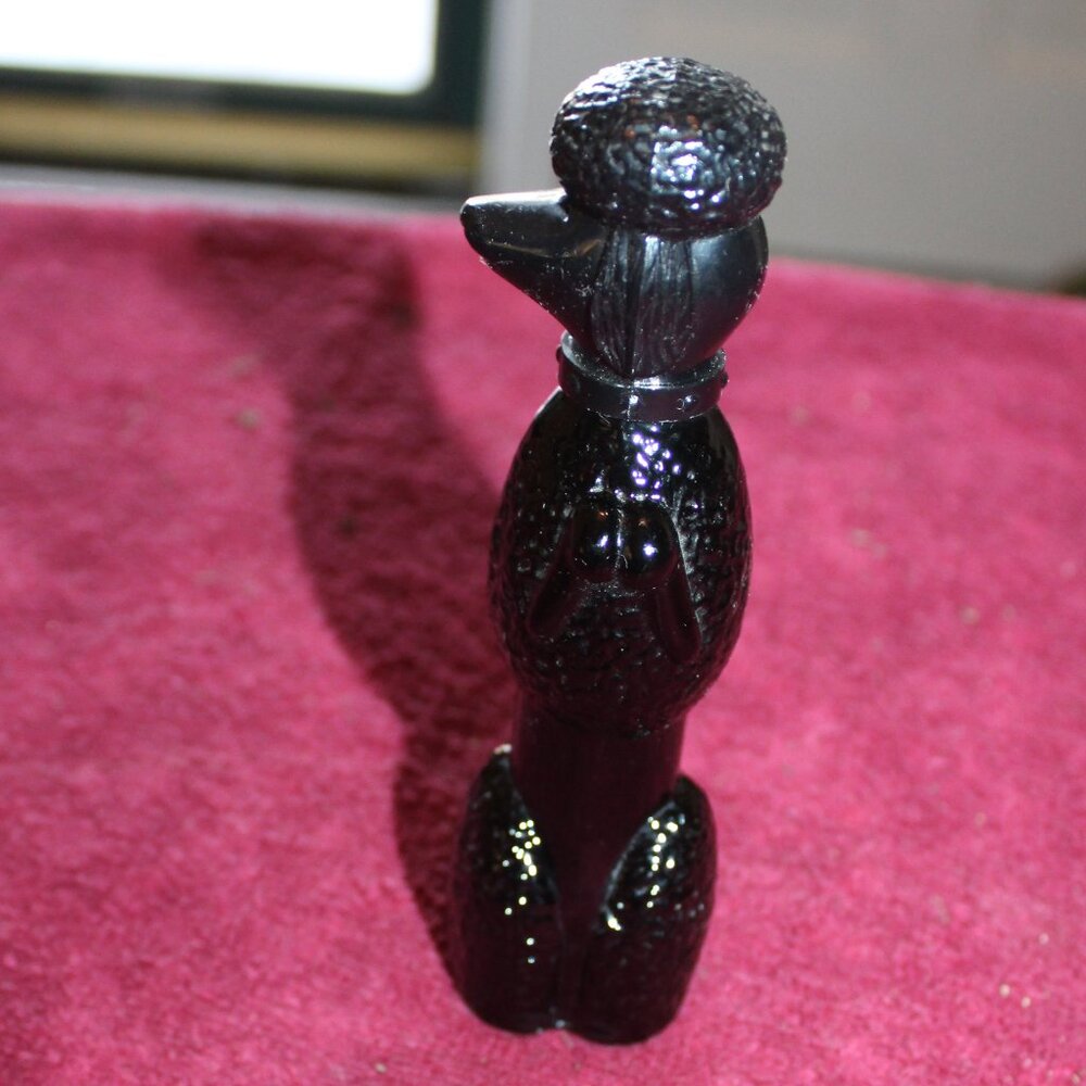 Vintage Avon Collectible Cologne 1oz Poodle Black Perfume Bottle 5”